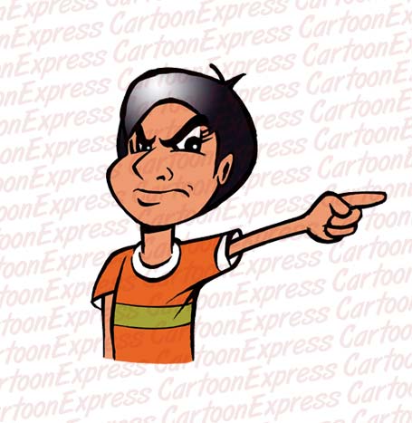 boy pointing